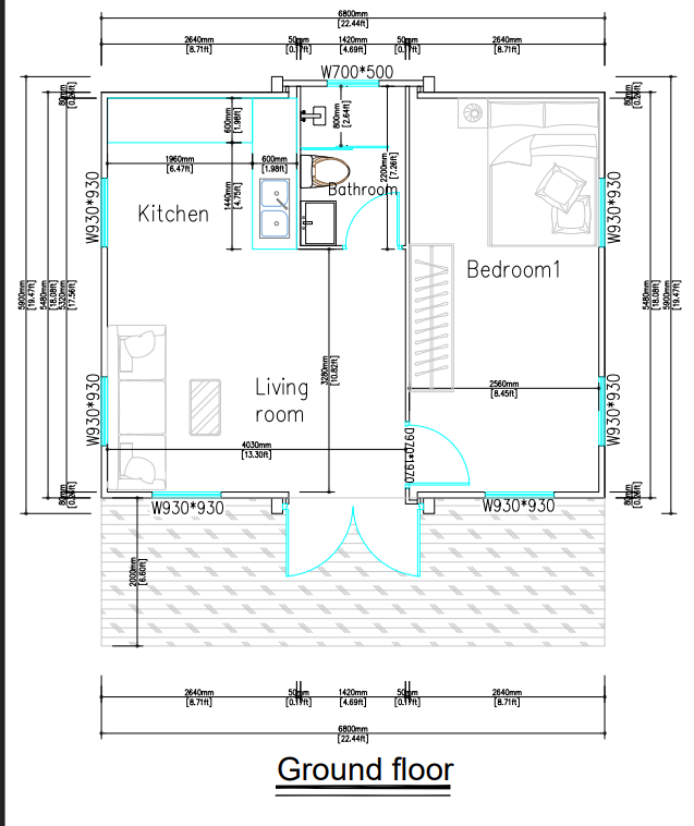 Casa Plegable 20 Ft x  Dos Niveles