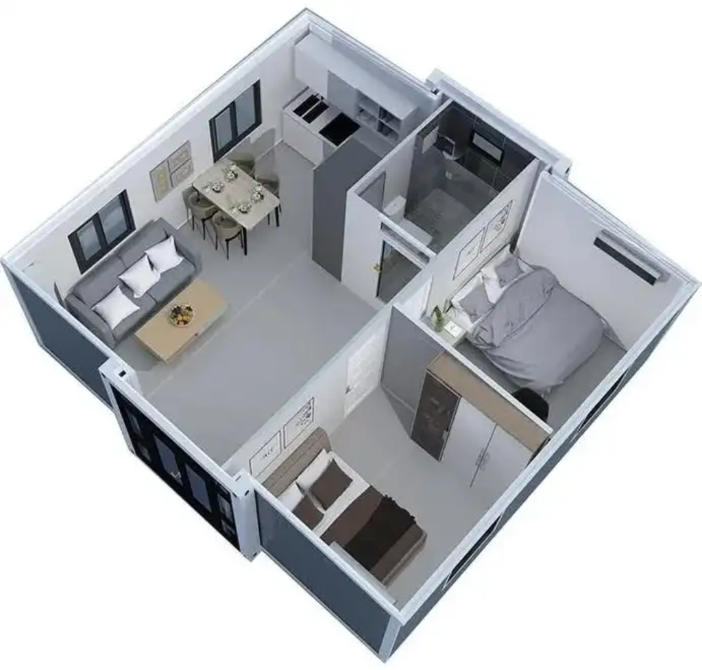 Casa Modular Plegable 20FT (38 m²)