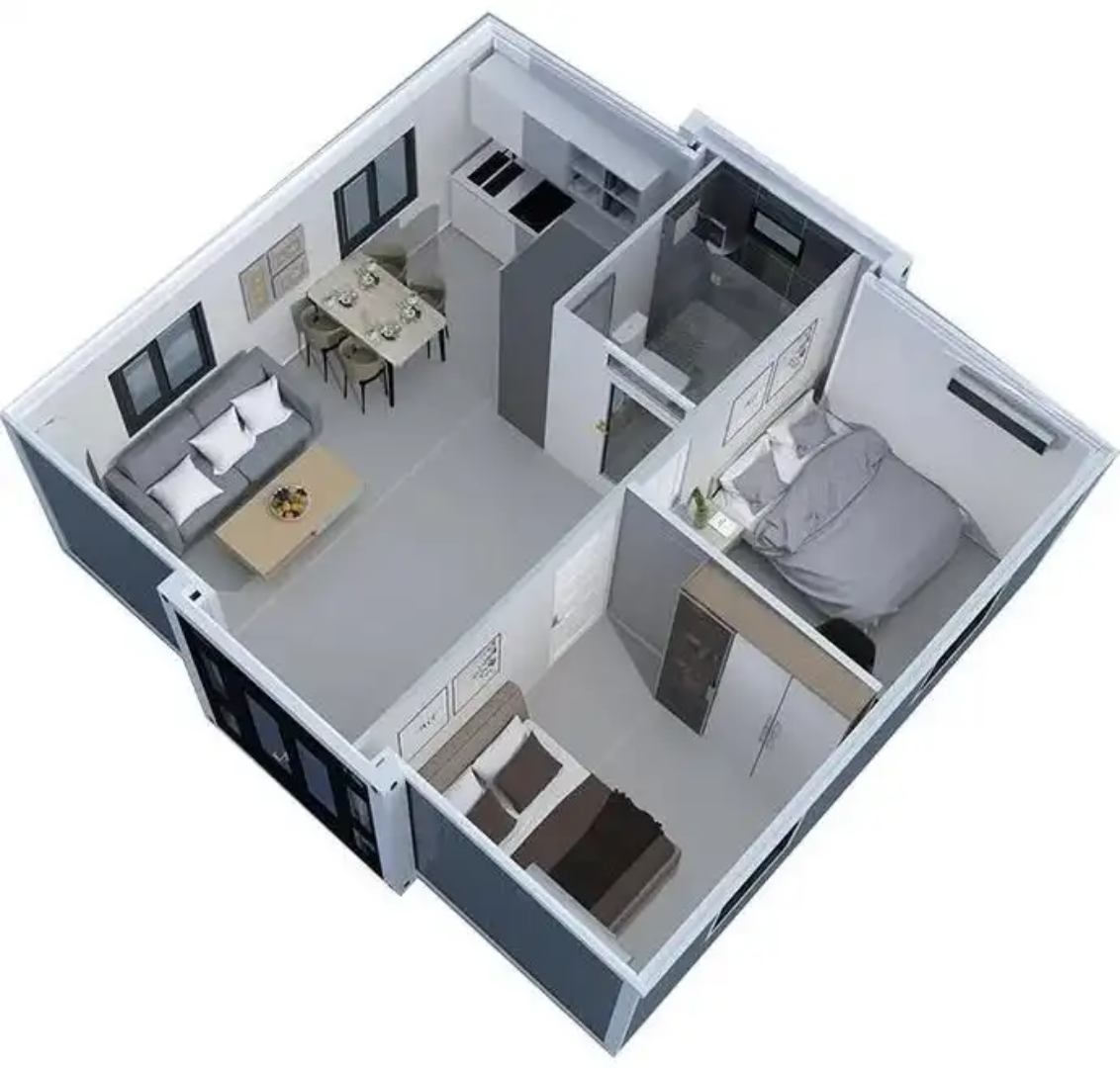 Casa Modular Plegable 20FT (38 m²)